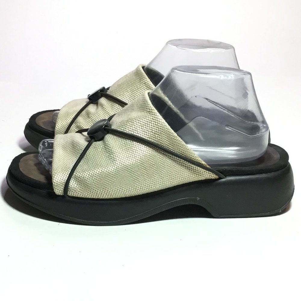 Dansko Leather Comfort Open Toe Leather Slide Sandals Tan Size 40